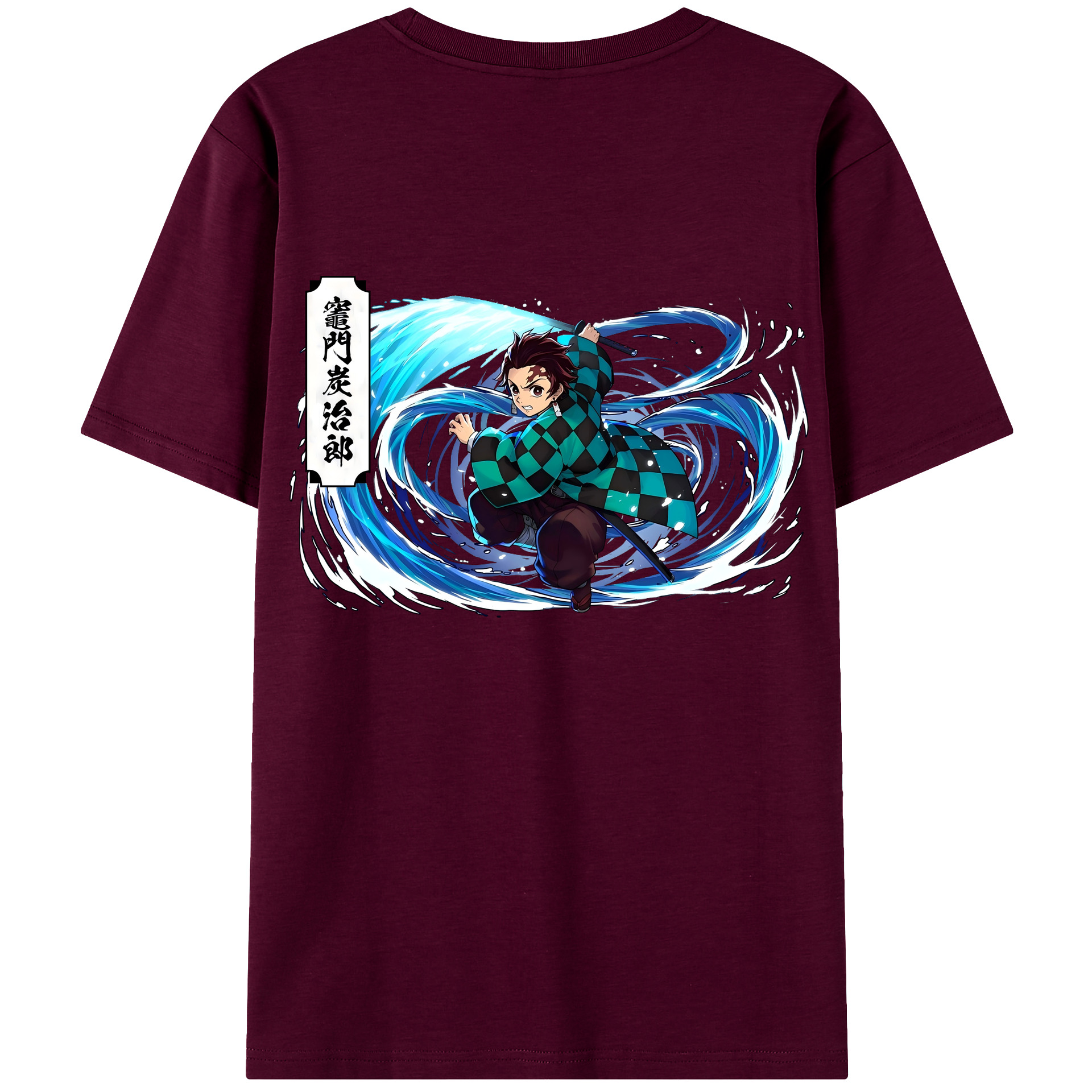 （画像用） 鬼滅の刃 竈門 炭治郎／かまど たんじろう Kamado Tanjirou レディース半袖Tシャツ(バックプリント)